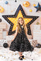 Kate Noir Paillettes Fête Robe pour Enfants - Kate Backdrop FR
