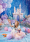 Kate Château Sous-marin Anniversaire Toile de fond+Surface de l'Eau Bleu Sol Toile de fond