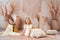 Kate Bohème Vases Fleur Beige Toile de fond+Beige Nouveau-né Sol Toile de fond - Kate Backdrop FR