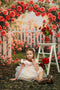 Kate Printemps Arche fleurie Rosier Rose Jardin Toile de fond conçue par Emetselch - Kate Backdrop FR