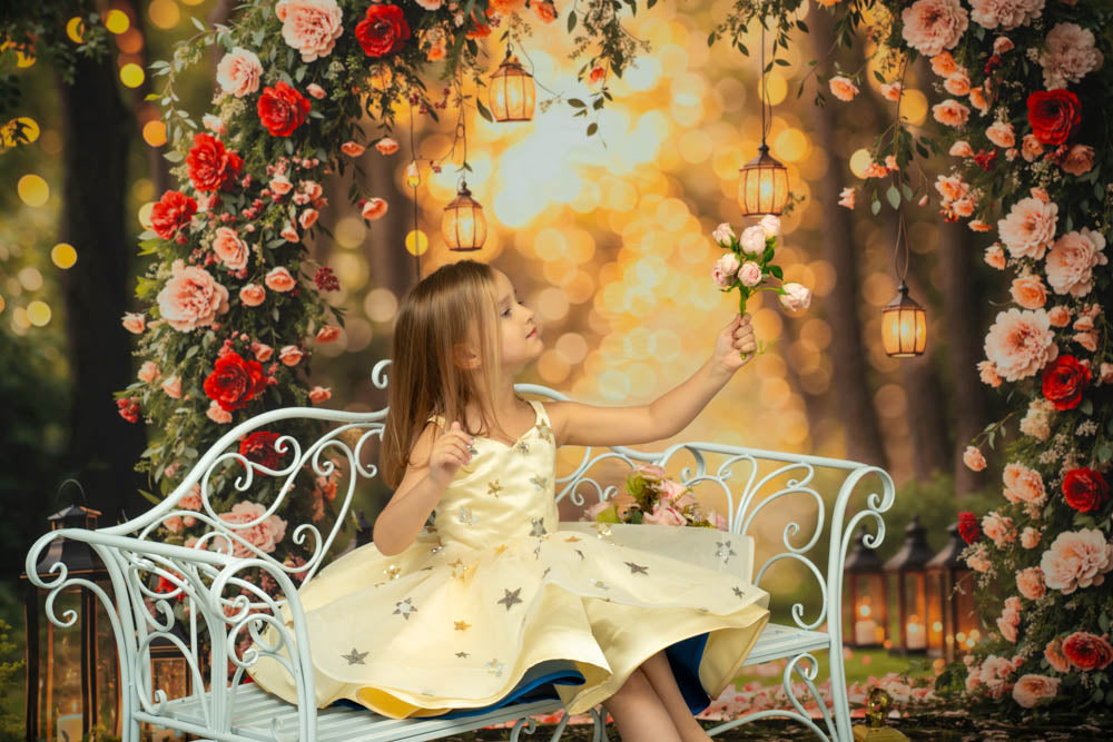 Kate Printemps/Été Étoiles Mesh Bretelles Spaghetti Robe Enfant Pour la Photographie - Kate Backdrop FR