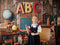 Kate Scolaire Salle de Classe ABC Globe Tableau noir Kit Photo - Kate Backdrop FR