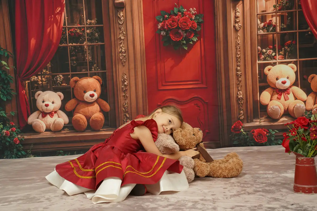 Kate Noël Rouge Robe à lacets Enfant Pour la Photographie - Kate Backdrop FR