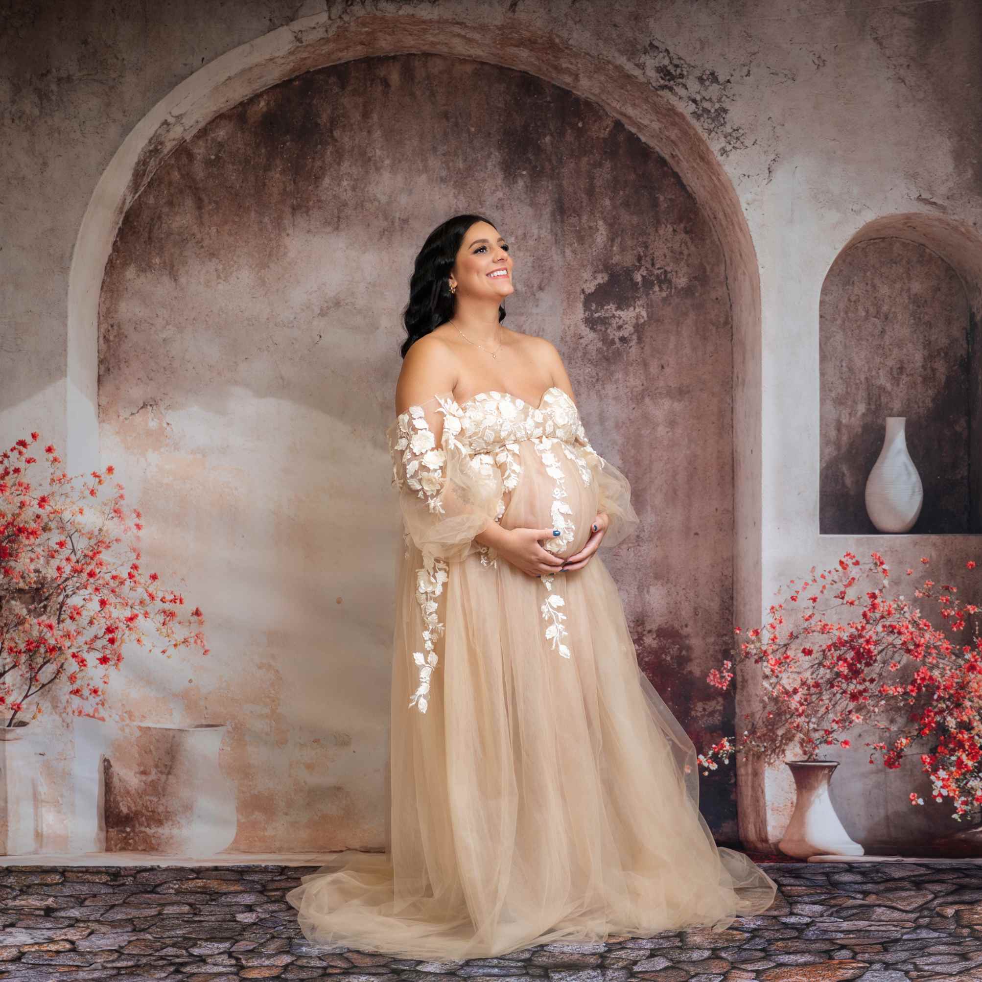 Kate Printemps Style moderne Pot de fleur Mur en arc Toile de fond conçue par Emetselch - Kate Backdrop FR