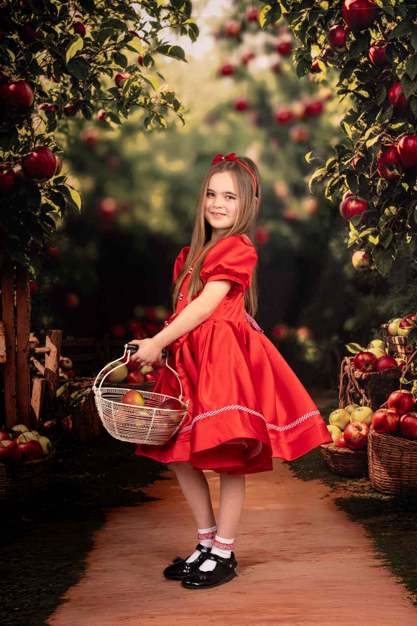 Kate Automne Verger de pommes Chemin Toile de fond conçue par Emetselch - Kate Backdrop FR