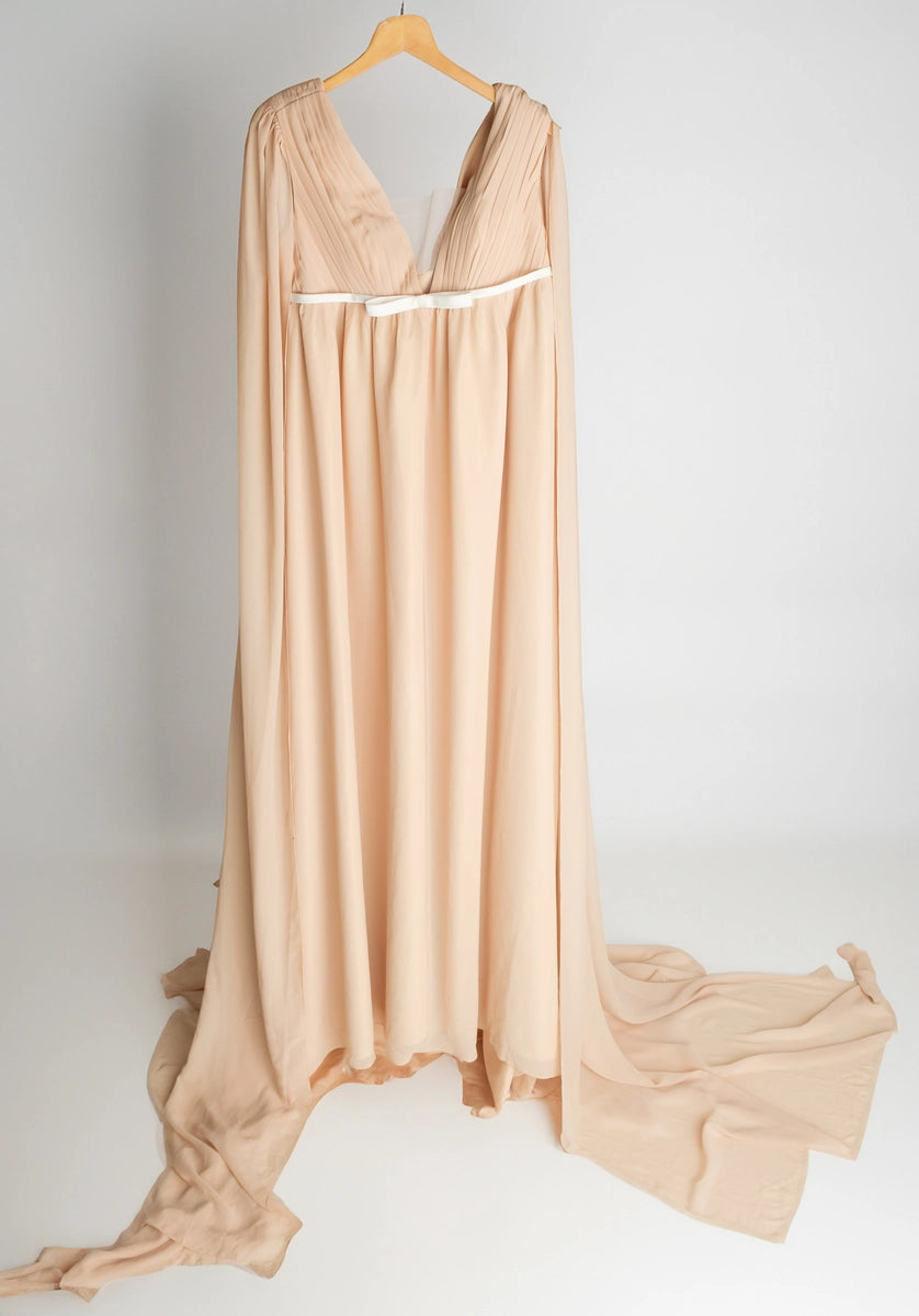 Kate Sans manches Col en V Longue Robe de Grossesse pour Séance Photo - Kate Backdrop FR