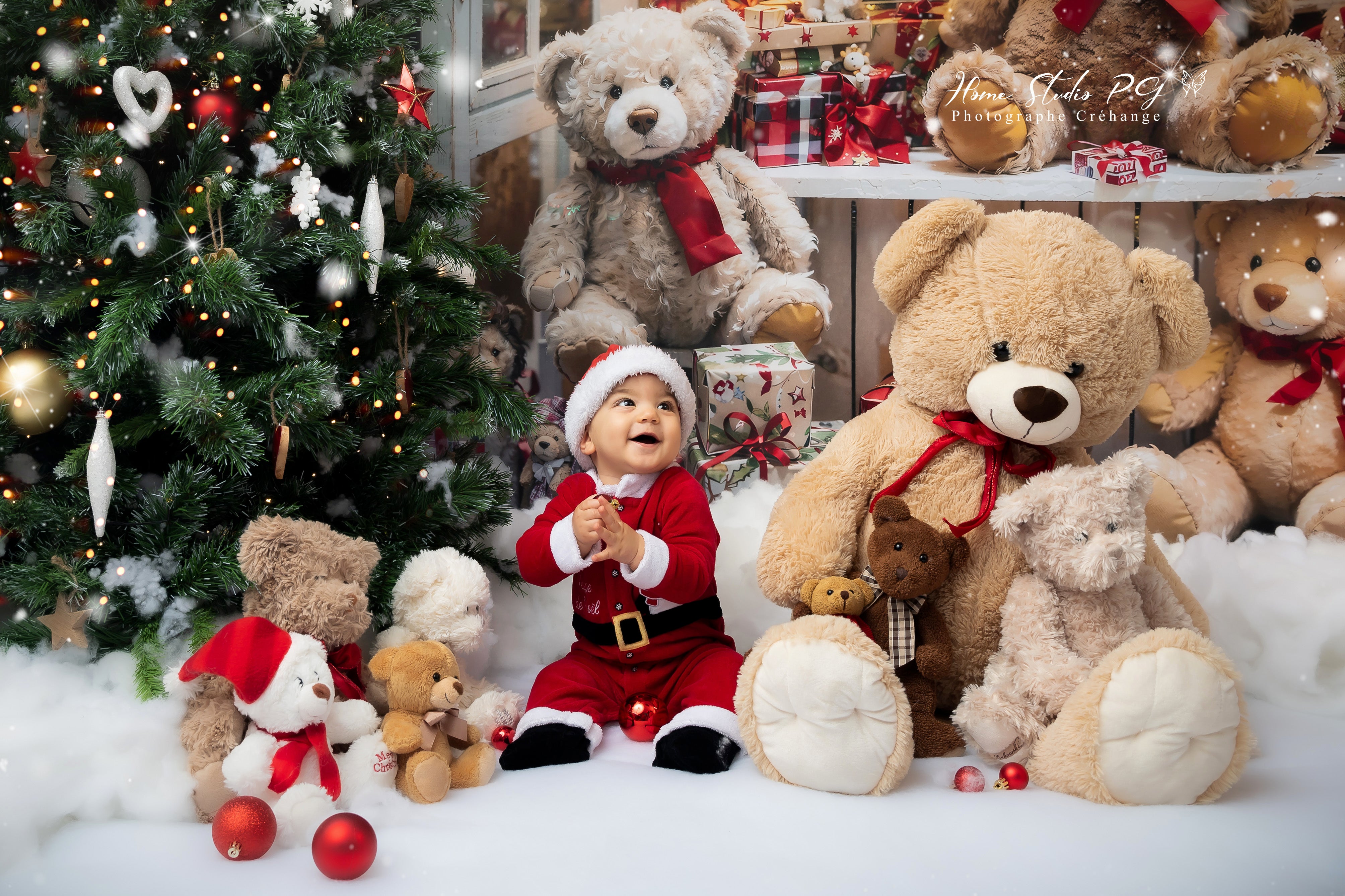 Kate Noël Ours en peluche Magasin Toile de fond conçu par Emetselch - Kate Backdrop FR