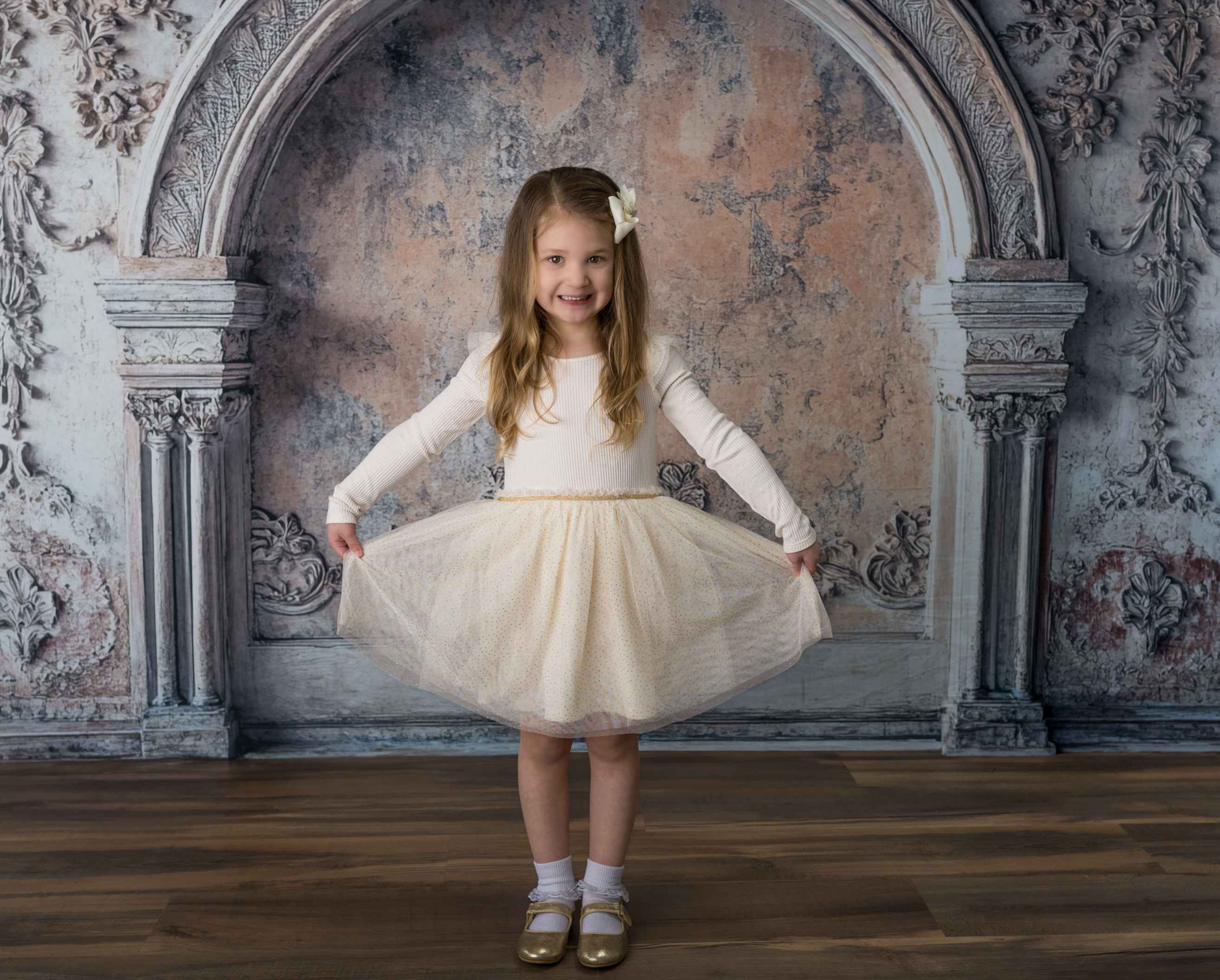 Kate Vintage Mur Rétro Arche Élégant Toile de fond conçue par Mini MakeBelieve - Kate Backdrop FR