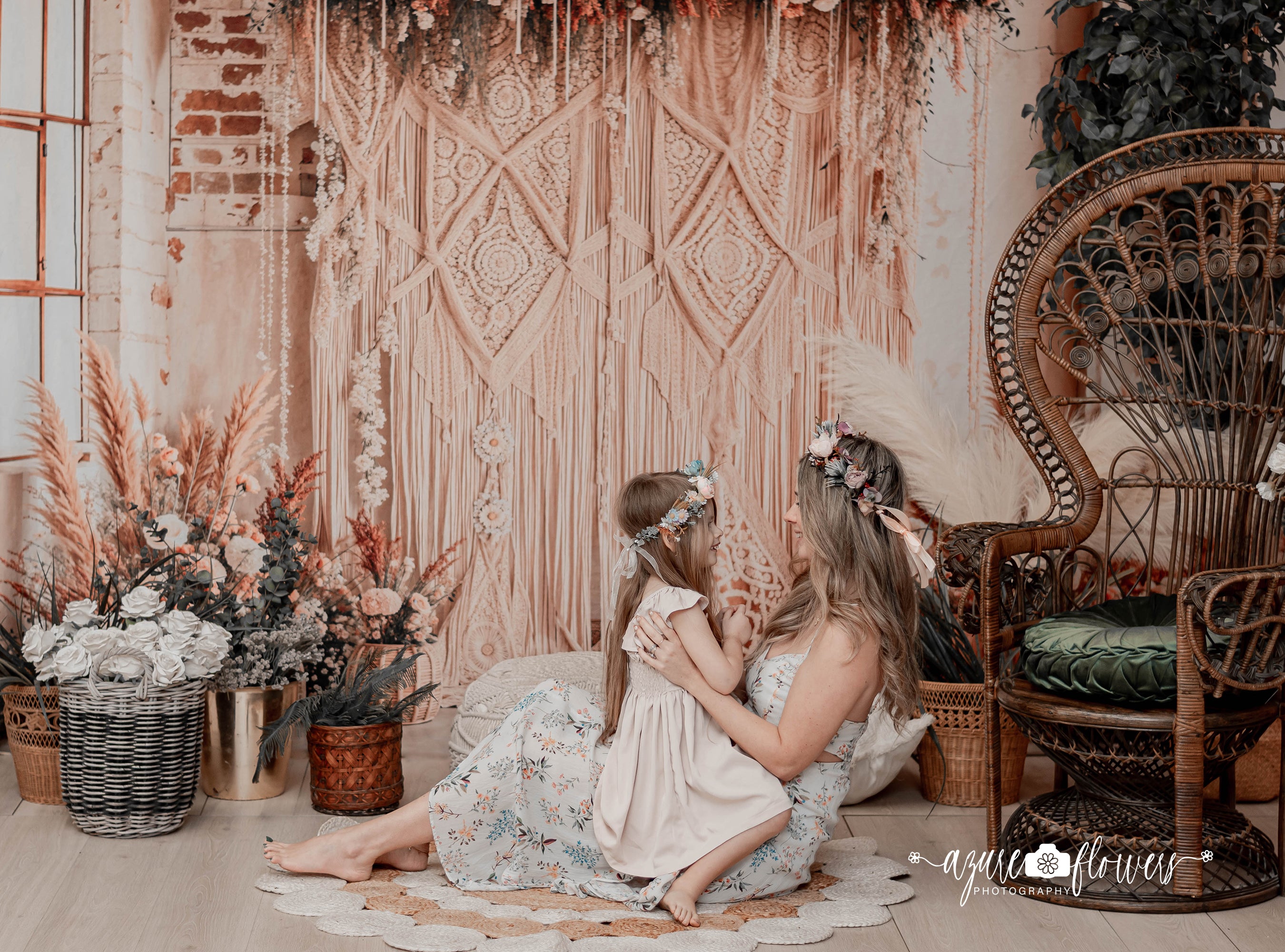 Kate Bohème Fleur Rideaux Chambre Toile de fond conçue par Emetselch - Kate Backdrop FR