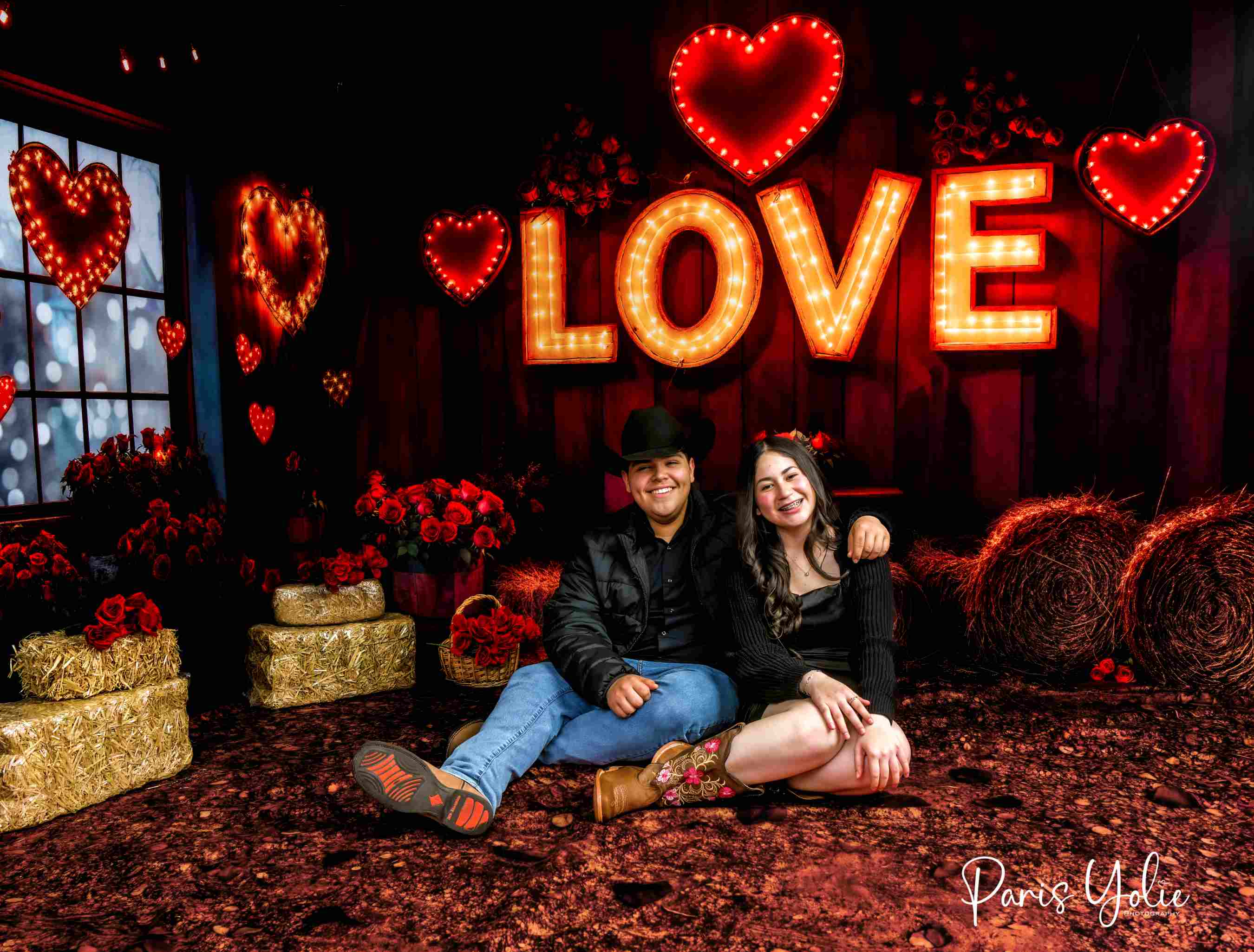 Kate Saint Valentin LOVE Lumières Amour Rustique Ensemble de chambre - Kate Backdrop FR