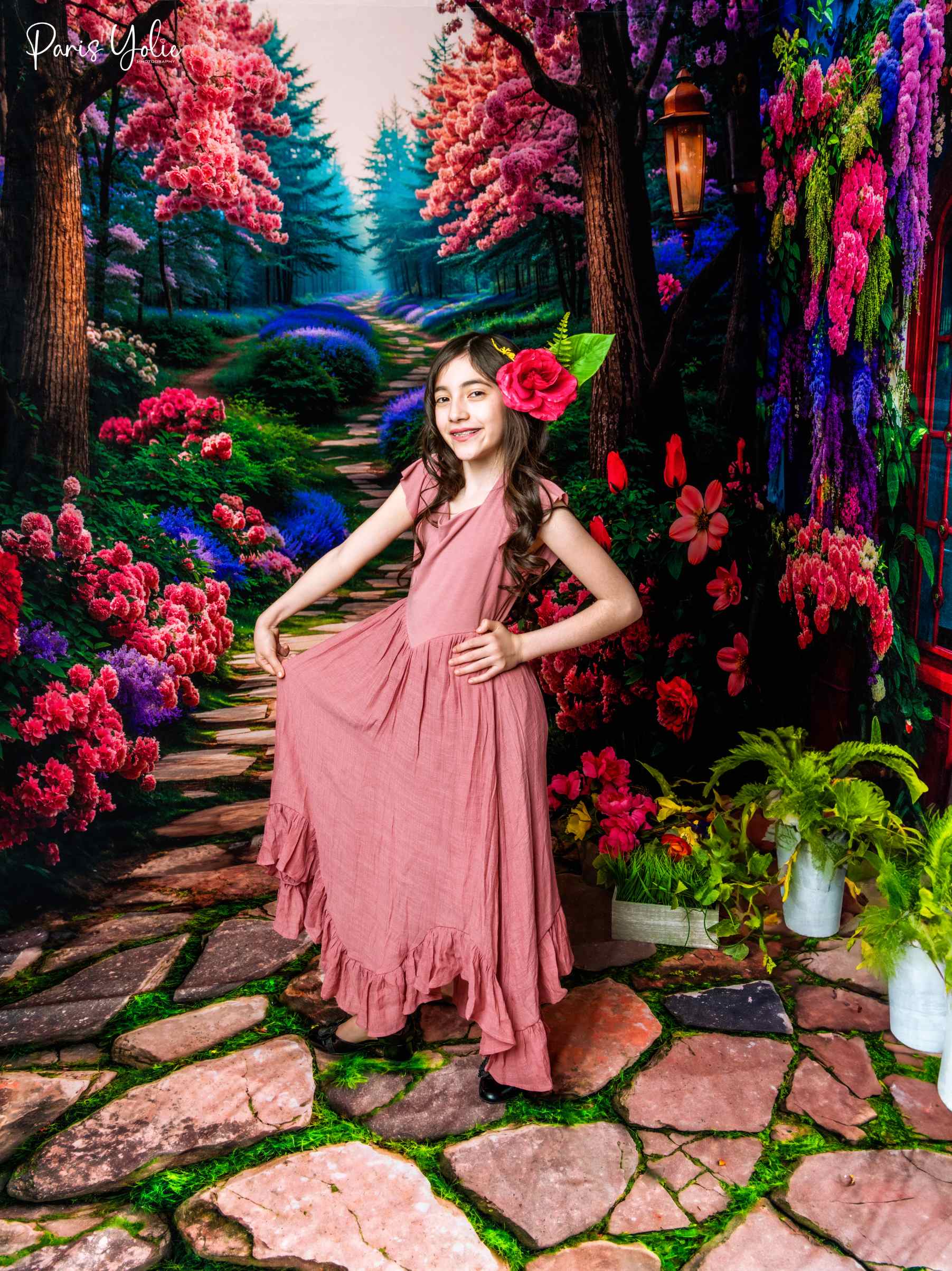 Kate Printemps Forêt Chemin en pierre Ensemble de chambre (8pix8pi&10pix8pi&8pix10pi) - Kate Backdrop FR