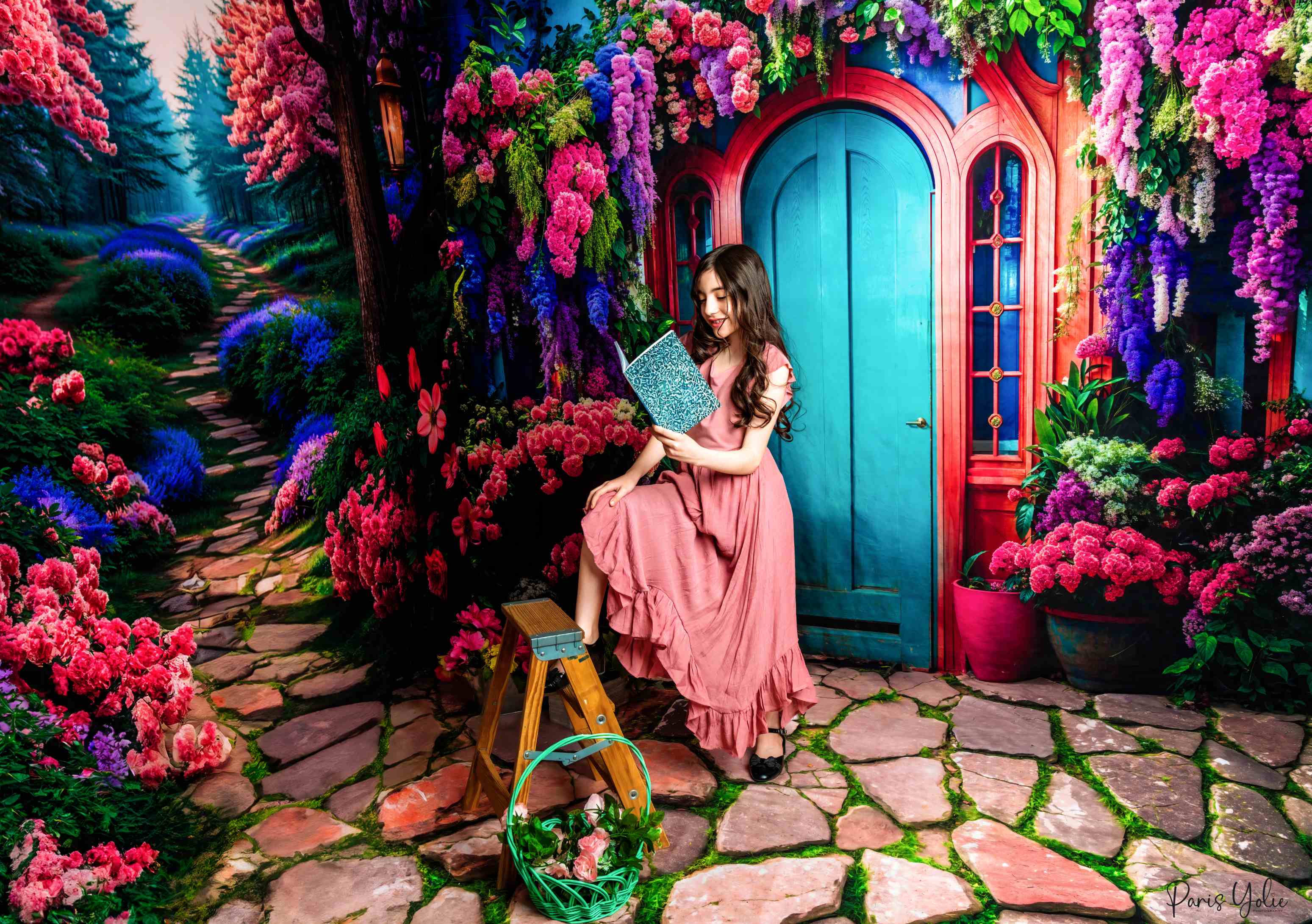 Kate Printemps Forêt Chemin en pierre Ensemble de chambre (8pix8pi&10pix8pi&8pix10pi) - Kate Backdrop FR