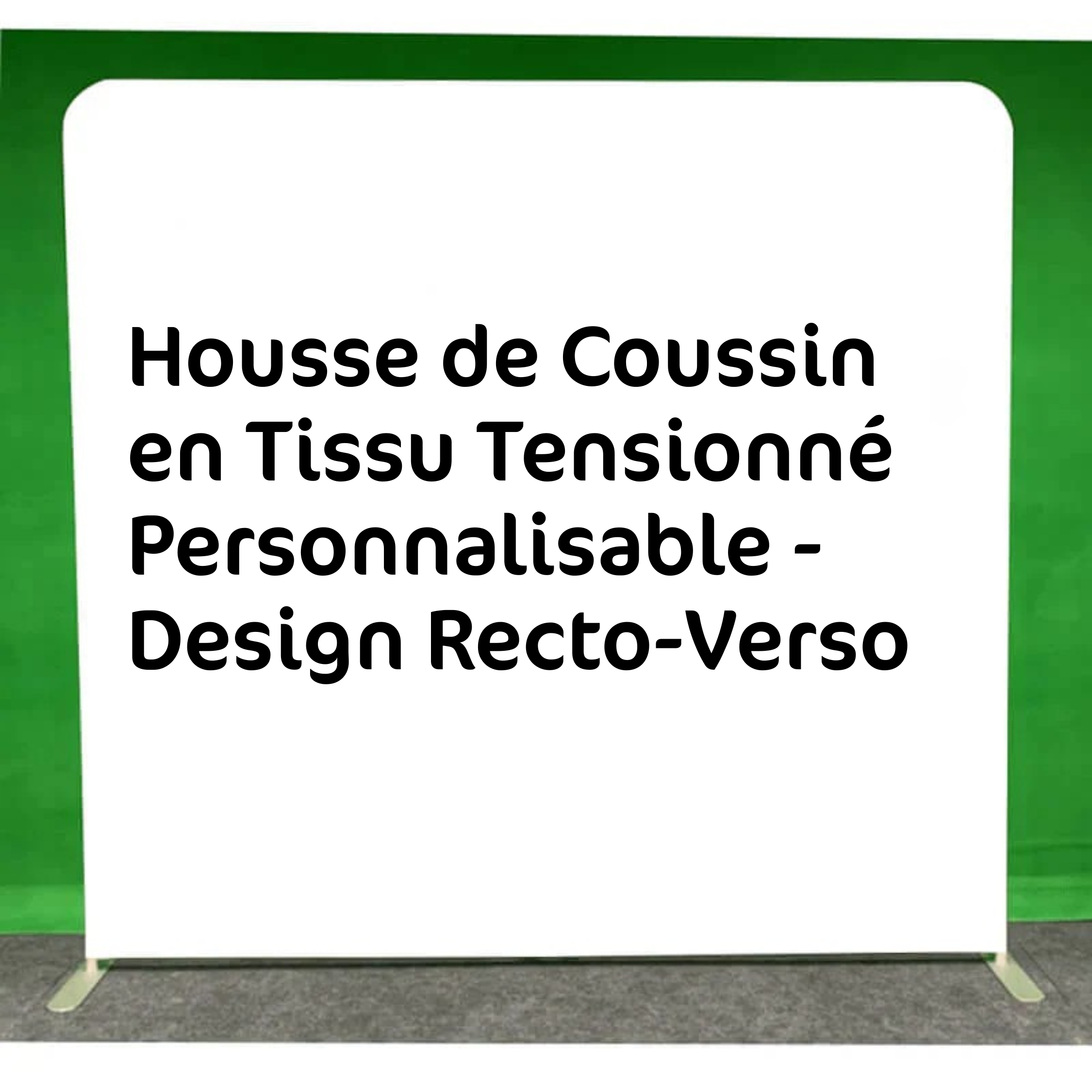 Kate Housse de Fond à Coussins en Tissu Tensionné Recto-Verso 2,4x2,3m avec Support