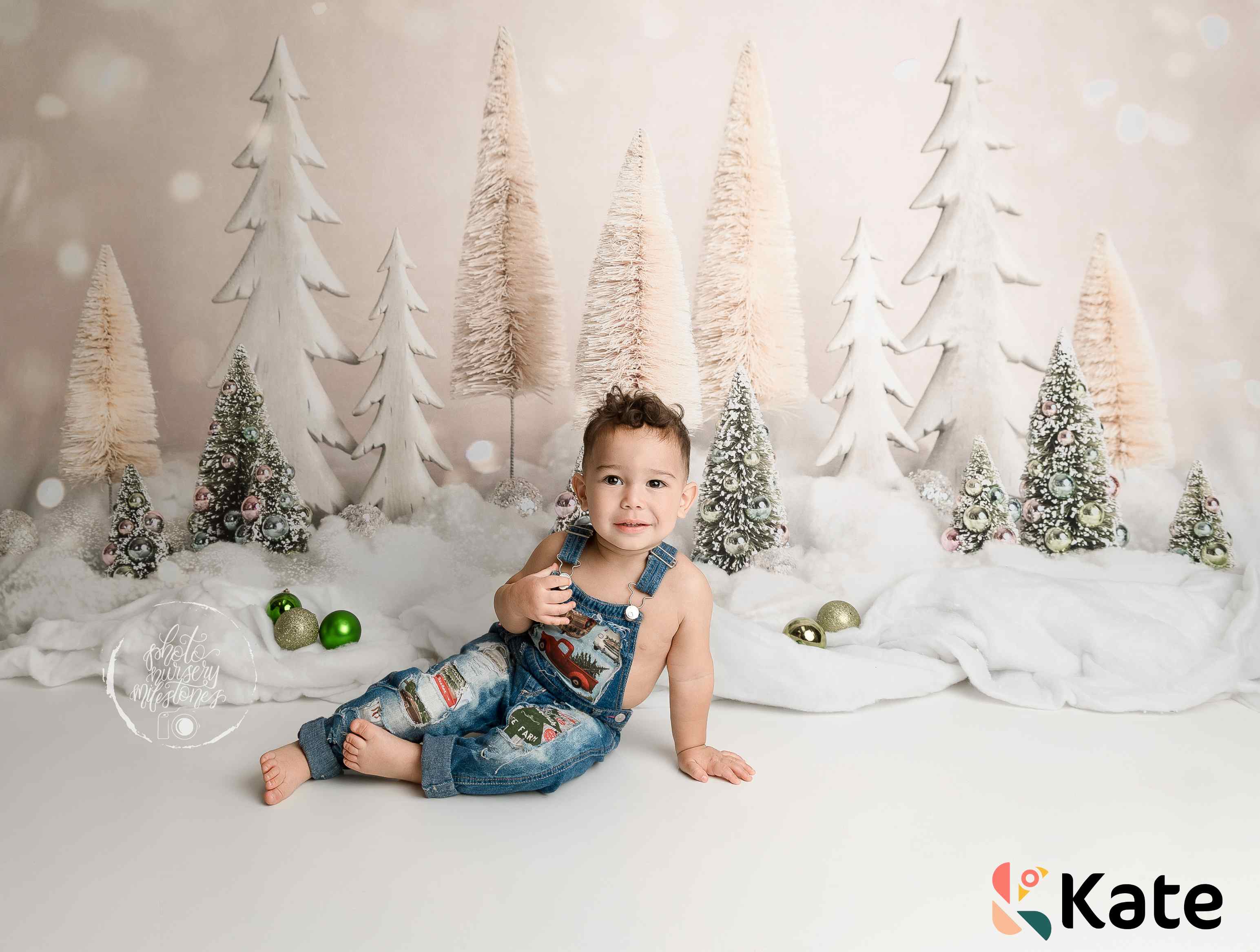 Kate Arbres de Noël Élégant Paillettes Toile de fond conçue par Mandy Ringe Photography - Kate Backdrop FR
