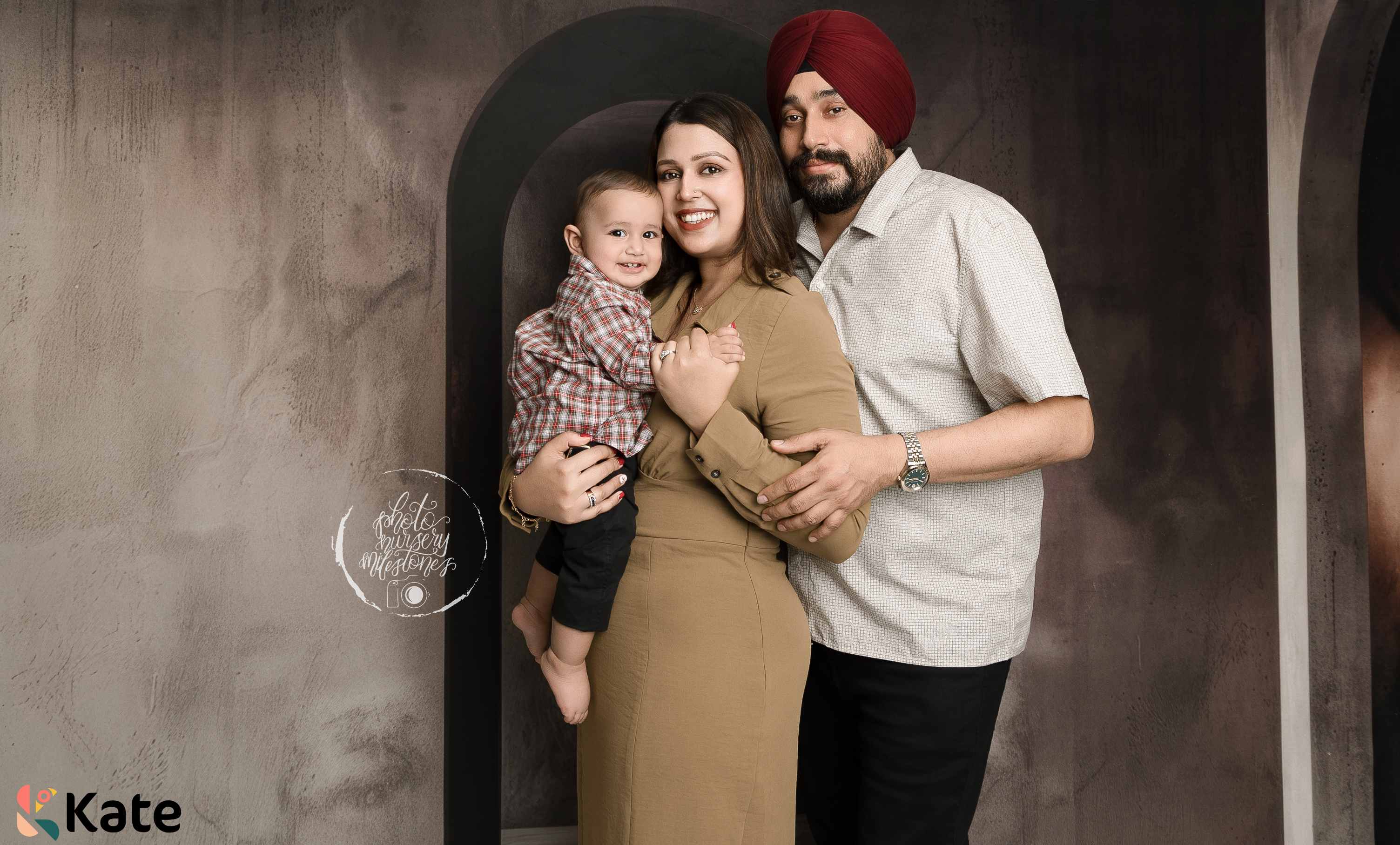 Kate Gris Arche de pierre Intérieur Toile de fond conçue par Mini MakeBelieve - Kate Backdrop FR