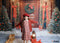 Kate Sapin de Noël Porte Lumières Neige Toile de fond conçue par Emetselch - Kate Backdrop FR