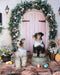 Kate Pâques Lapin Porte Rose Maison Toile de fond conçue par Patty Roberts - Kate Backdrop FR