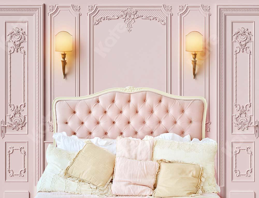 Kate Boudoir Rose Tête de lit Mur Vintage Toile de fond conçue par Chain Photographie