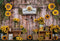 Kate Tournesol Mur Bois Automne Toile de fond pour la photographie - Kate Backdrop FR