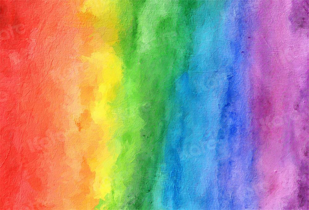 Kate Paysage Coloré Arc-en-ciel Cake Smash Toile de fond pour la photographie - Kate Backdrop FR