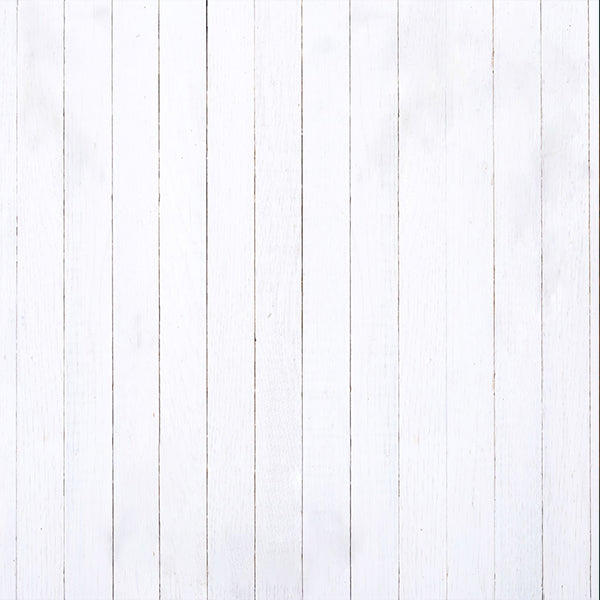 Kate Blanc Planche de bois Mur Sol Toile de fond en Vinyle