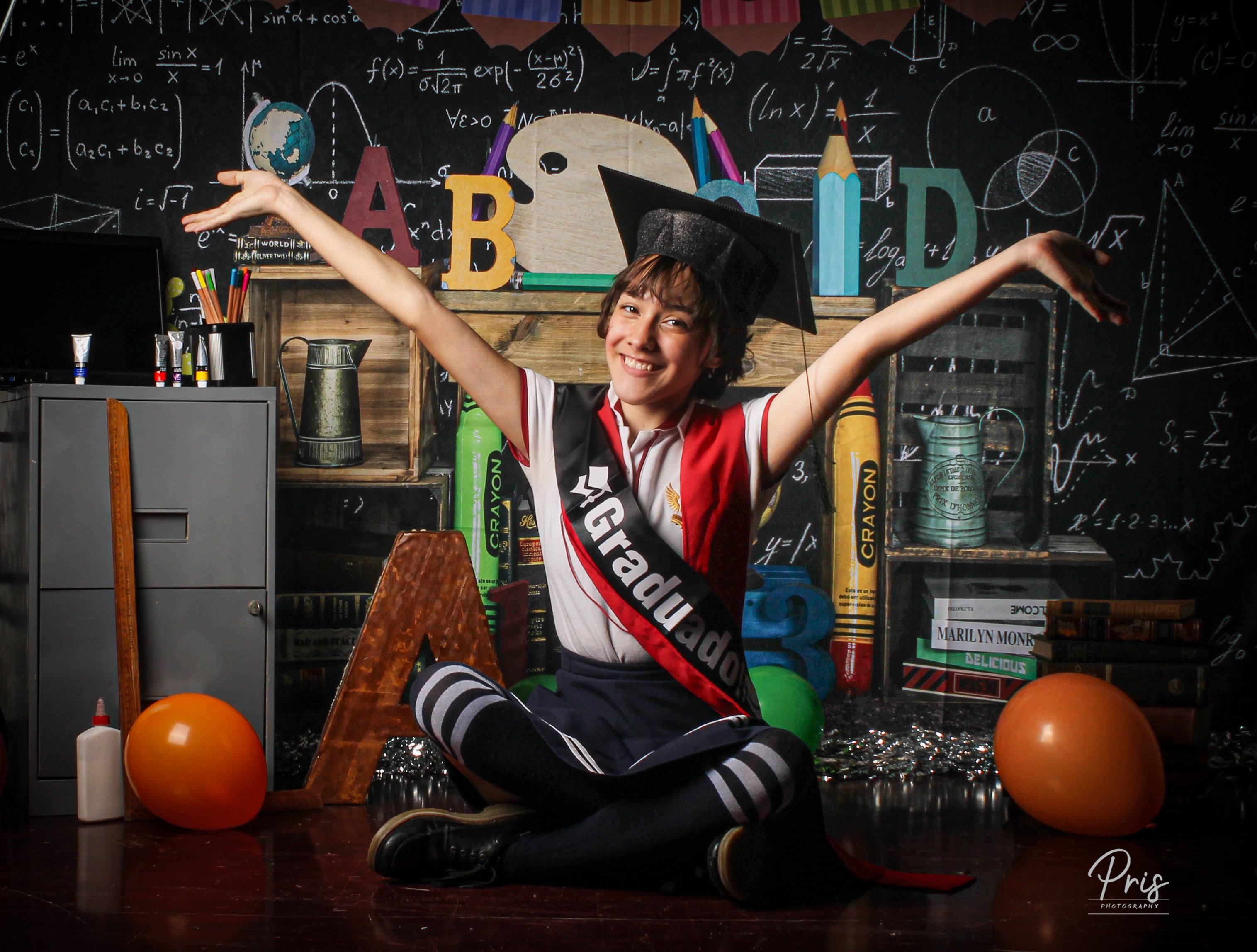 Kate Retour à l'école Tableau noir ABCD Toile de fond pour la photographie