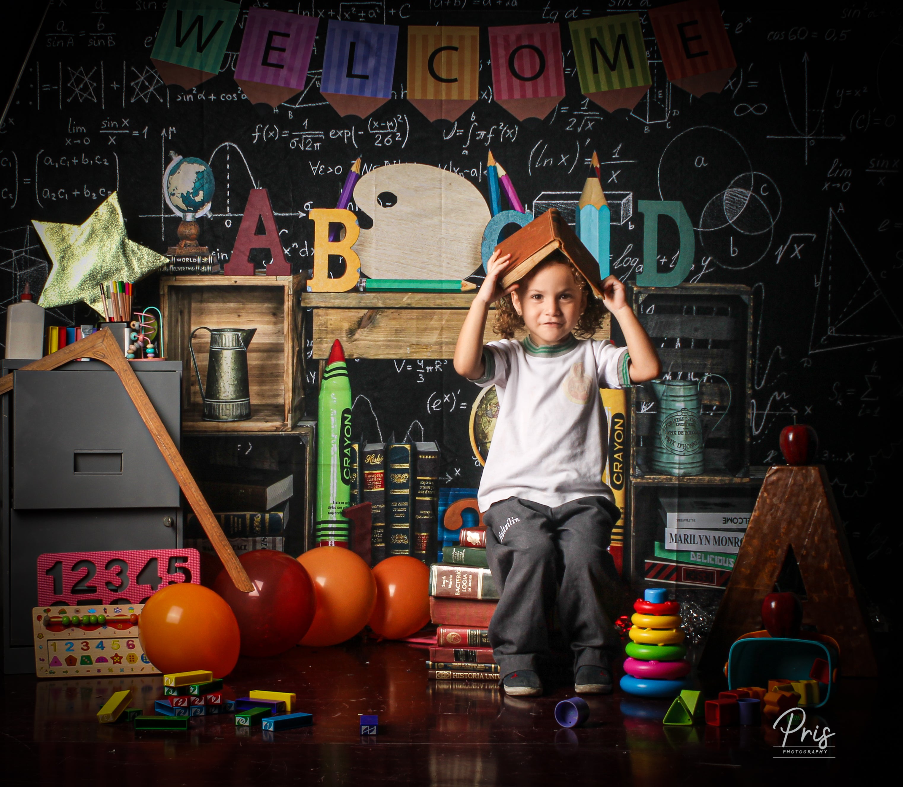 Kate Retour à l'école Tableau noir ABCD Toile de fond pour la photographie - Kate Backdrop FR