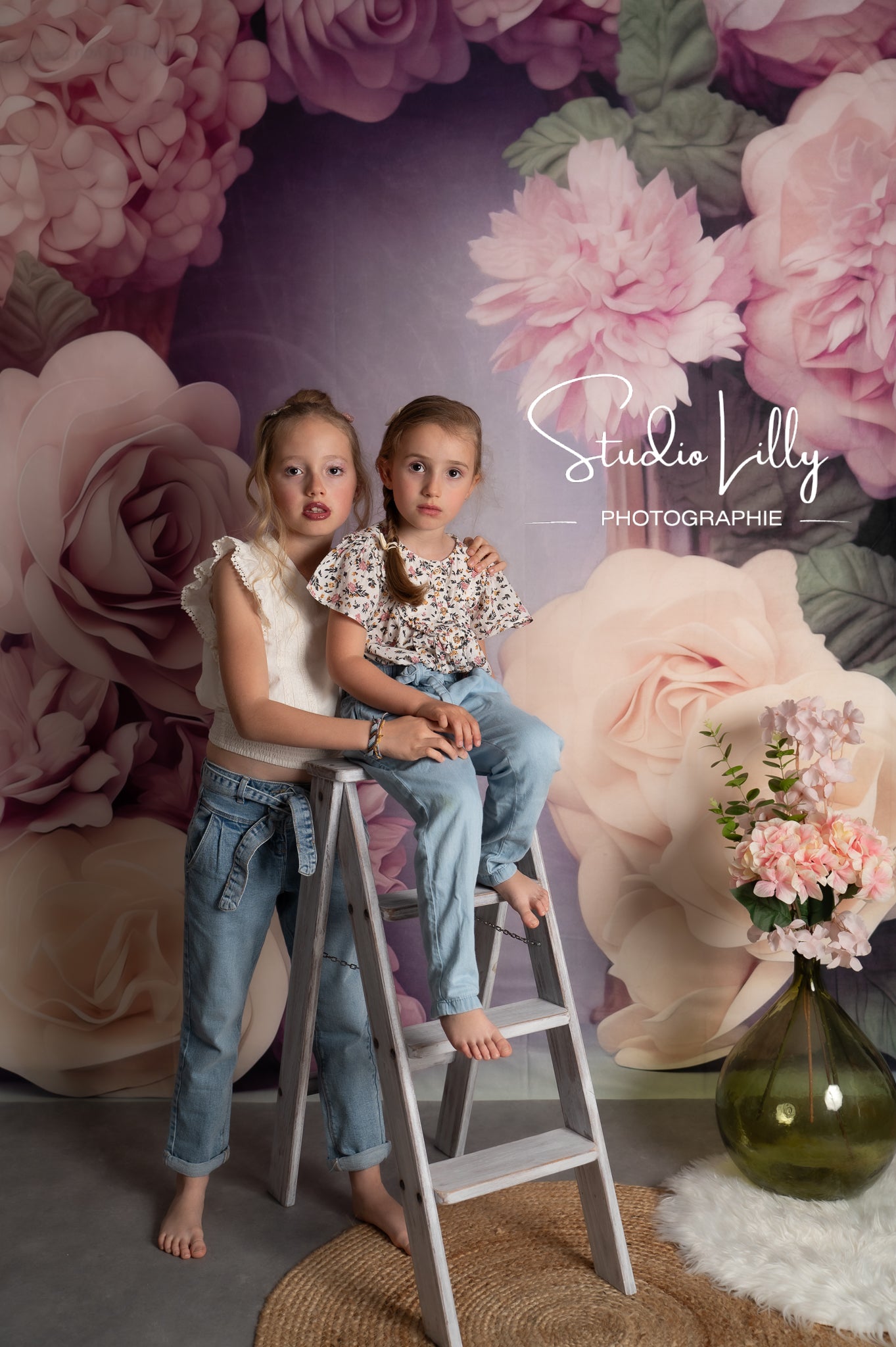 Kate Lavande Parfumée Fleurs Violette Toile de fond Conçu par Patty Robert - Kate Backdrop FR