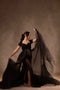 Kate Dentelle Manches courtes Noir Robe de Grossesse pour Séance Photo - Kate Backdrop FR