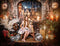 Kate Horloge Sapin de Noël Vintage Nuit Toile de fond pour la photographie - Kate Backdrop FR