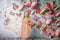 Kate Papillons Mur Vieilli Texture Toile de fond conçue par Emetselch