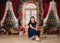 Kate Noël Sapins Fenêtre Cadeaux Rouge Toile de fond conçue par Emetselch - Kate Backdrop FR