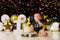 Kate Enfants Bokeh Étoiles Doré Noir Toile de fond conçu par Jerry sina - Kate Backdrop FR