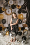 Kate Fête Nouvel an Noir et Or Toile de fond conçue par Mandy Ringe - Kate Backdrop FR