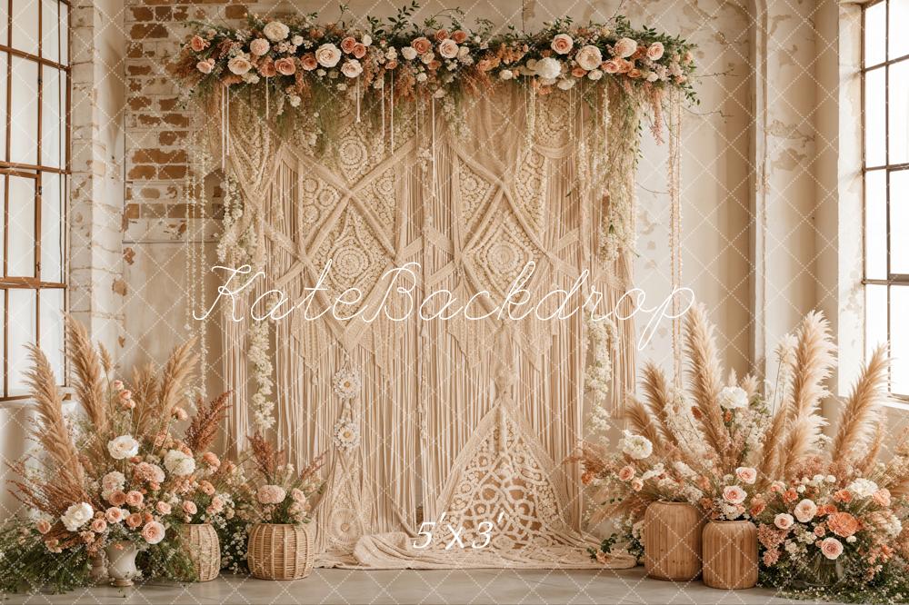 Kate Bohème Fleur Rideaux Chambre Toile de fond conçue par Emetselch - Kate Backdrop FR