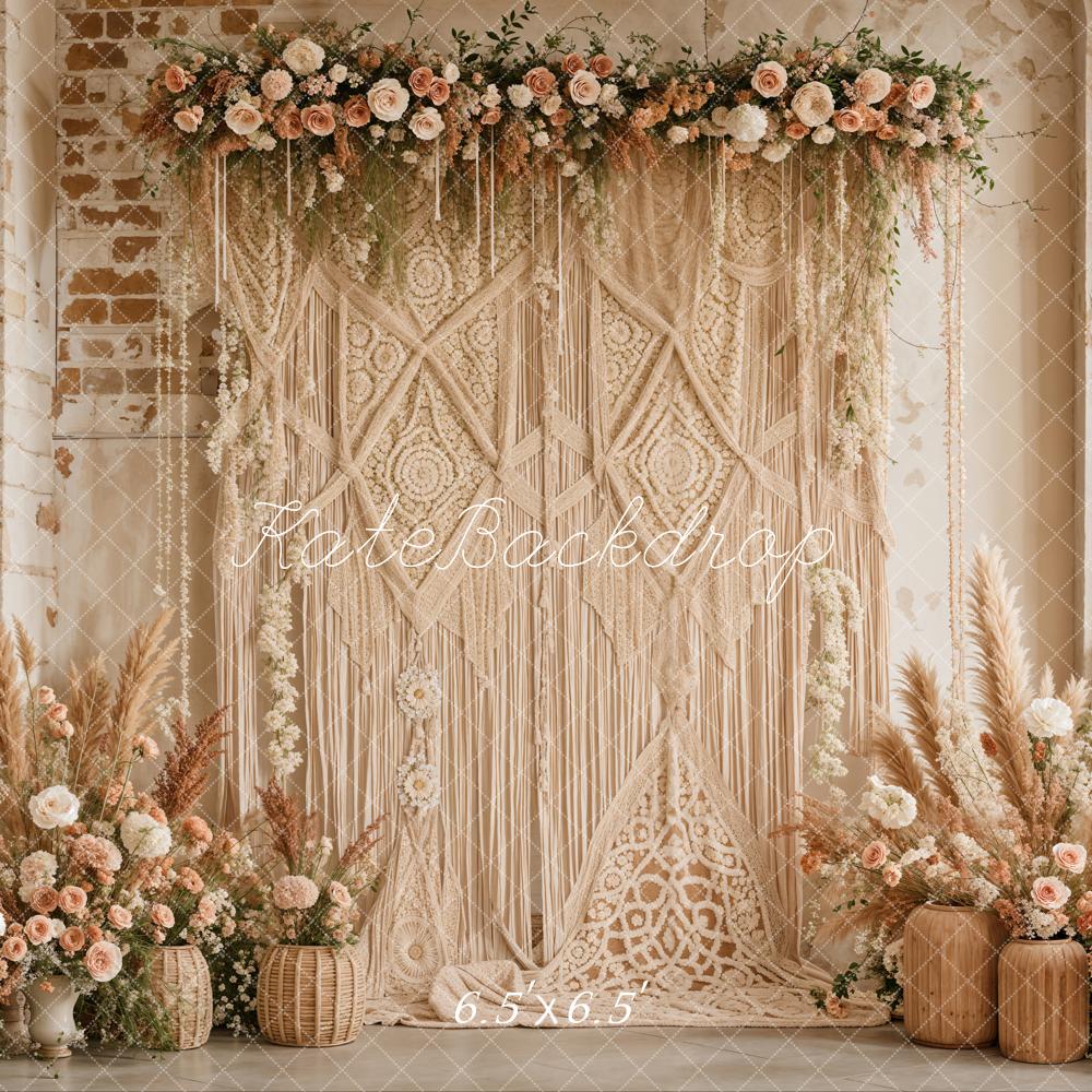 Kate Bohème Fleur Rideaux Chambre Toile de fond conçue par Emetselch - Kate Backdrop FR