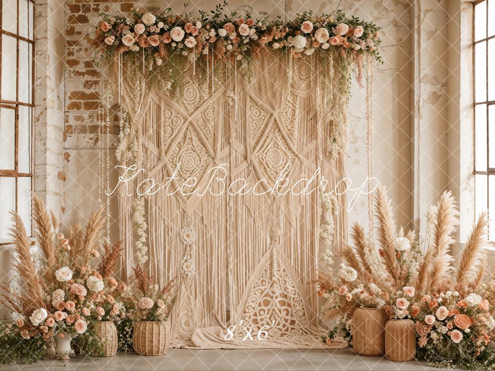 Kate Bohème Fleur Rideaux Chambre Toile de fond conçue par Emetselch - Kate Backdrop FR
