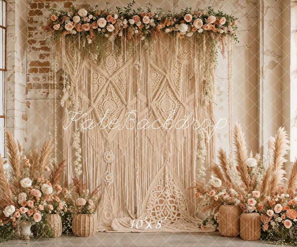 Kate Bohème Fleur Rideaux Chambre Toile de fond conçue par Emetselch - Kate Backdrop FR