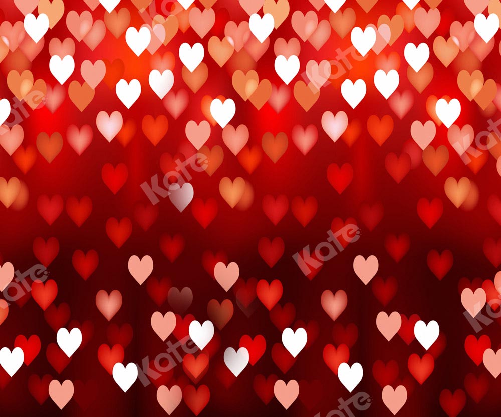 Kate Bokeh Saint Valentin Rouge Amour Toile de fond conçue par Kate Image - Kate Backdrop FR