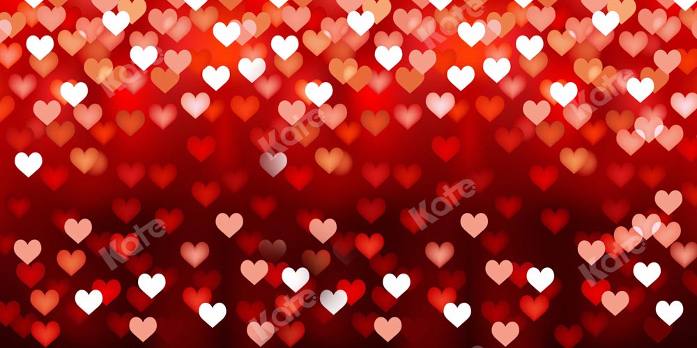 Kate Bokeh Saint Valentin Rouge Amour Toile de fond conçue par Kate Image - Kate Backdrop FR