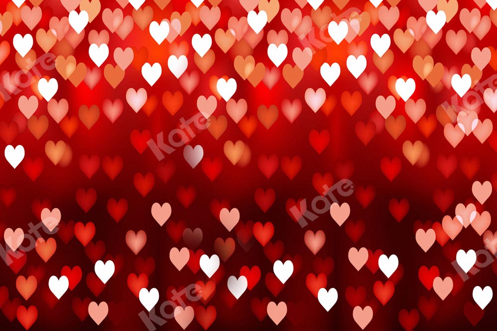 Kate Bokeh Saint Valentin Rouge Amour Toile de fond conçue par Kate Image - Kate Backdrop FR