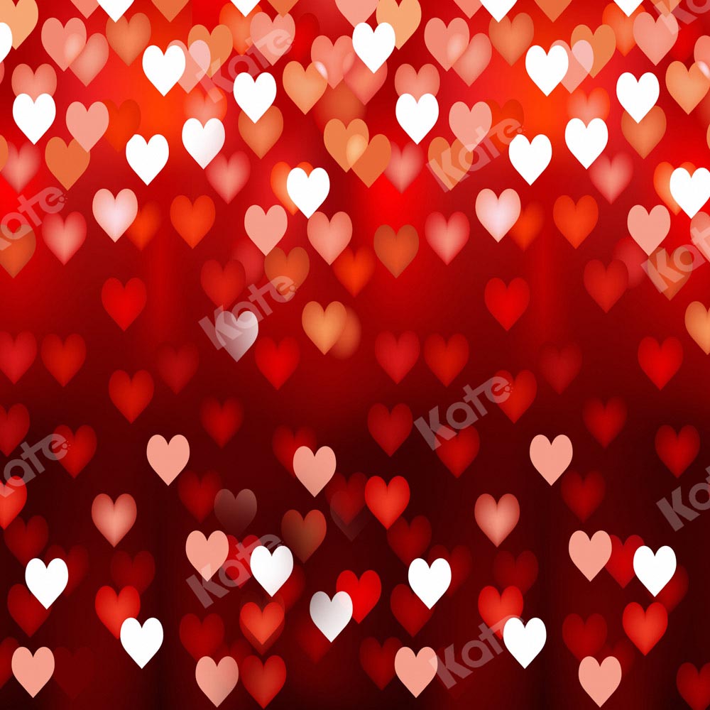 Kate Bokeh Saint Valentin Rouge Amour Toile de fond conçue par Kate Image - Kate Backdrop FR