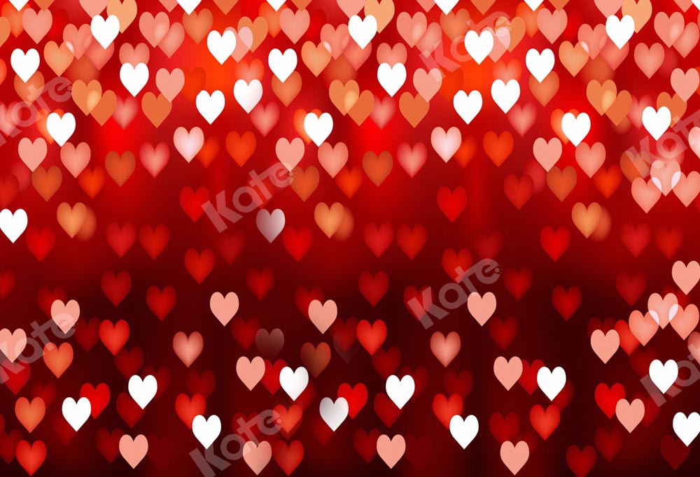 Kate Bokeh Saint Valentin Rouge Amour Toile de fond conçue par Kate Image - Kate Backdrop FR