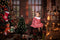 Kate Sapin de Noël Piano Fenêtre Toile de fond pour la photographie - Kate Backdrop FR