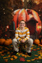 Kate Halloween Lumières Citrouille Automne Toile de fond pour la photographie - Kate Backdrop FR