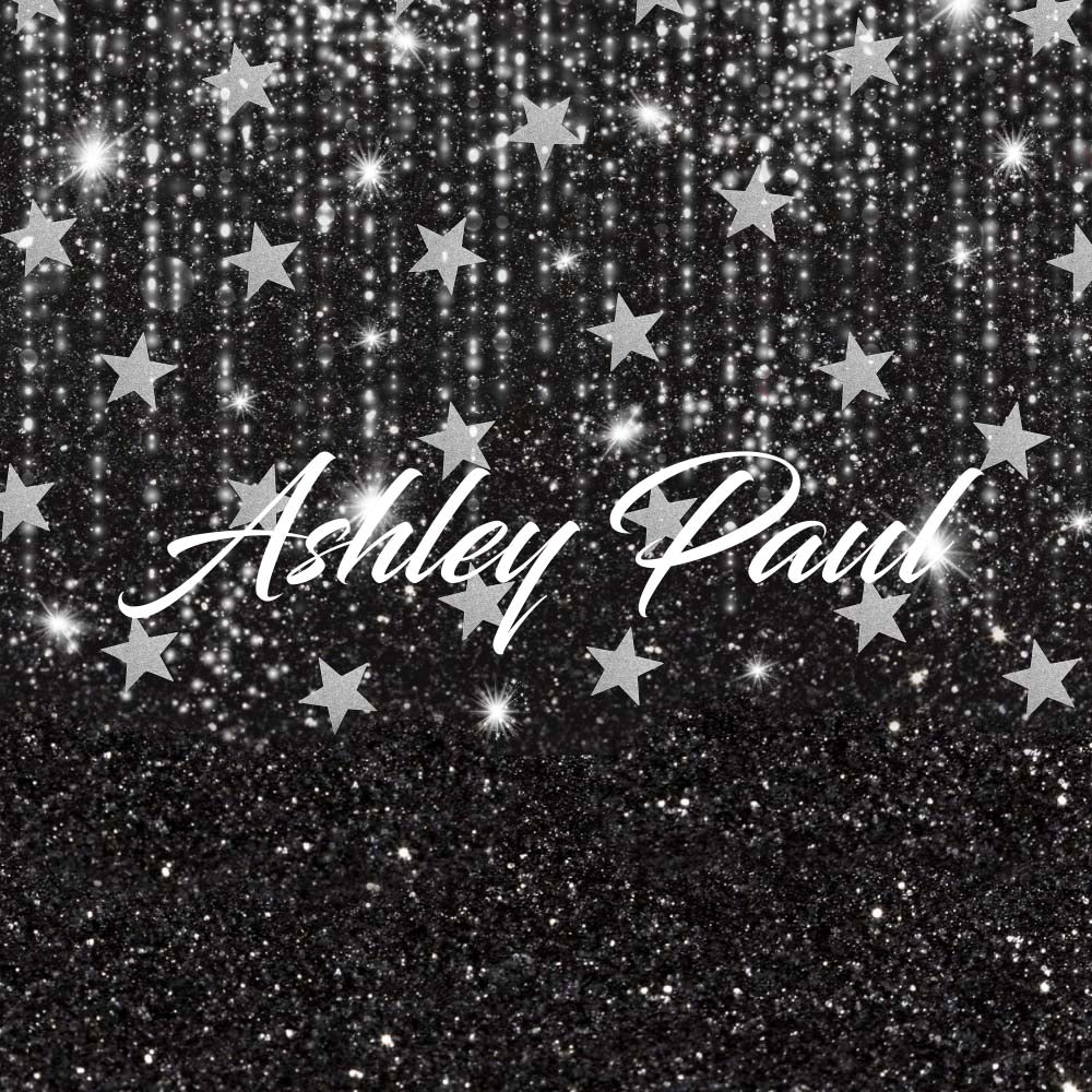 Kate Noir Ciel Étoile Argent Brillant Toile de fond conçue par Ashley Paul - Kate Backdrop FR