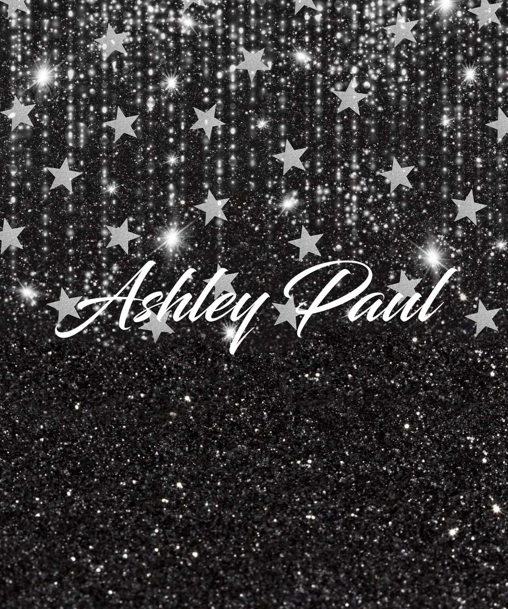 Kate Noir Ciel Étoile Argent Brillant Toile de fond conçue par Ashley Paul - Kate Backdrop FR