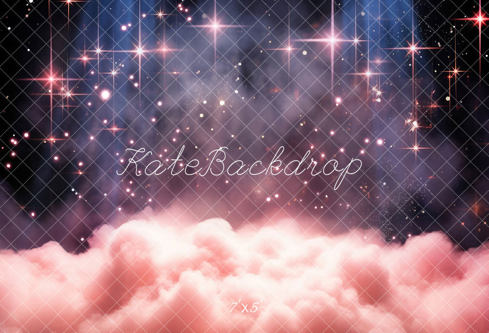 Kate Pêche Rose Nuages Ciel étoilé Toile de fond conçue par Chain Photographie - Kate Backdrop FR