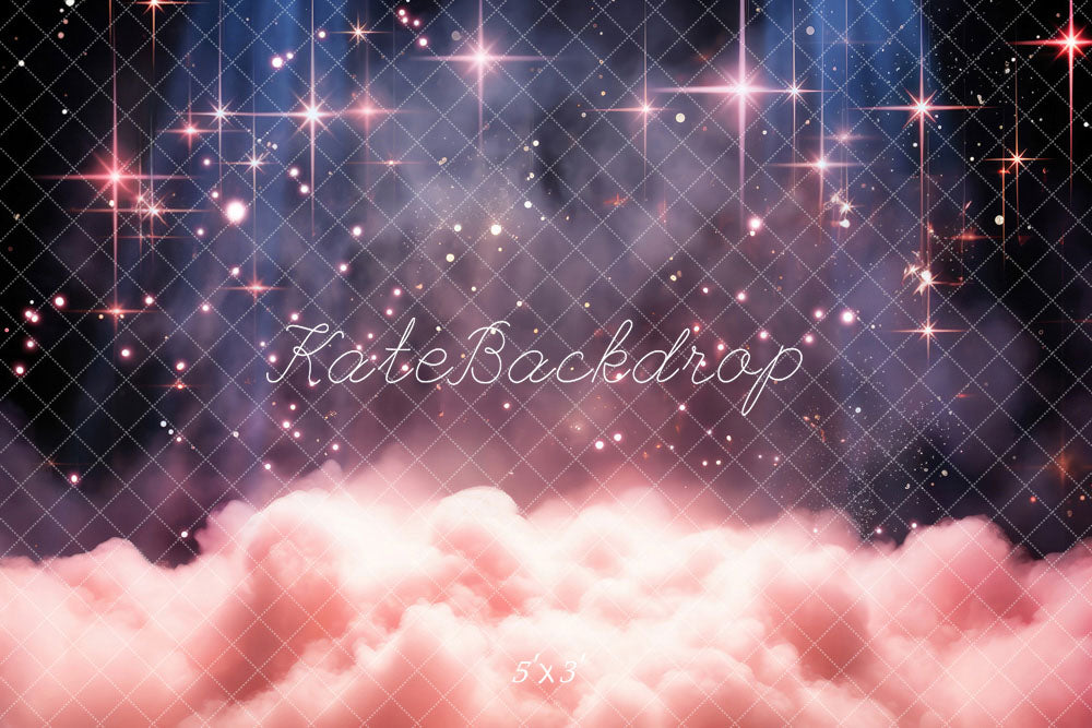 Kate Pêche Rose Nuages Ciel étoilé Toile de fond conçue par Chain Photographie - Kate Backdrop FR