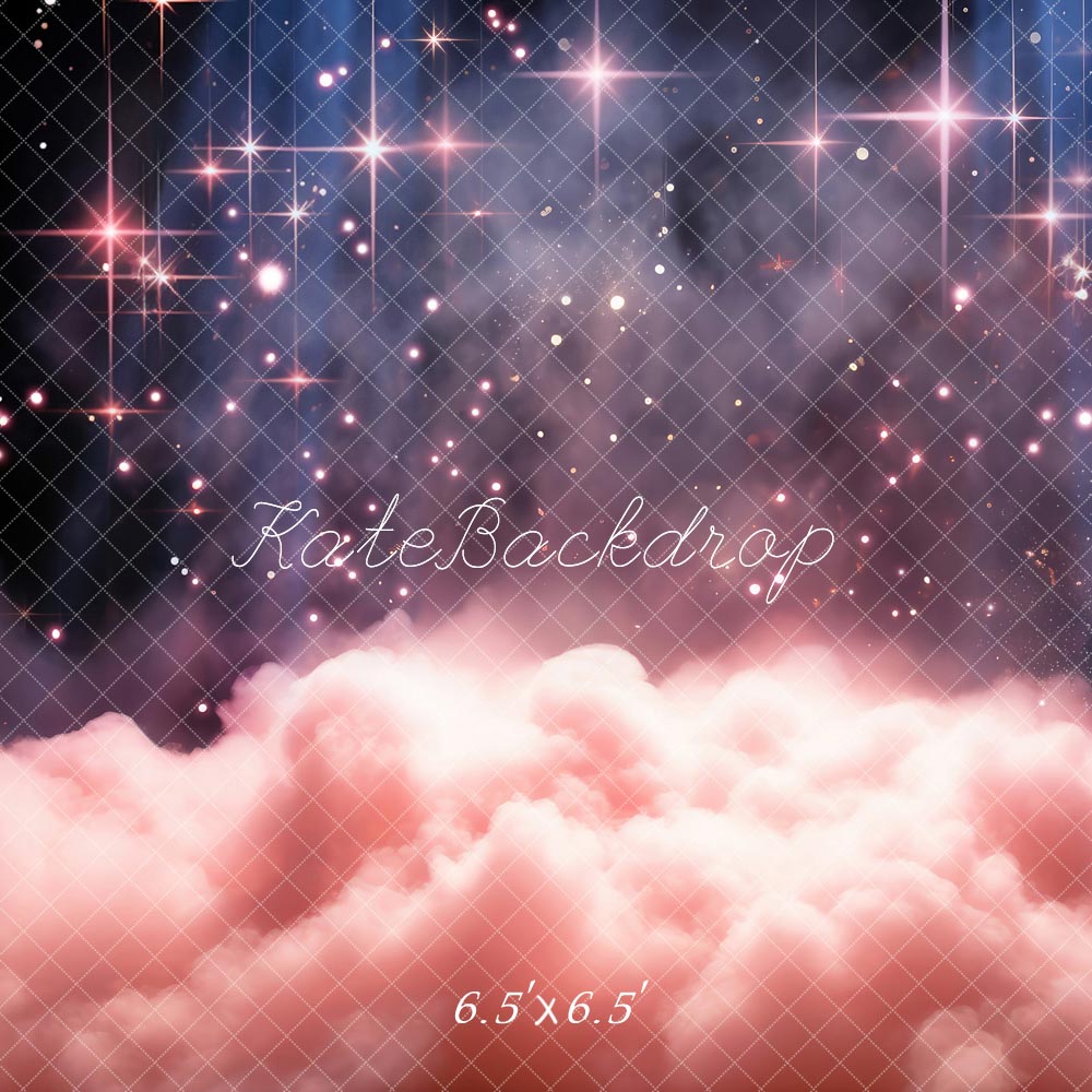 Kate Pêche Rose Nuages Ciel étoilé Toile de fond conçue par Chain Photographie - Kate Backdrop FR